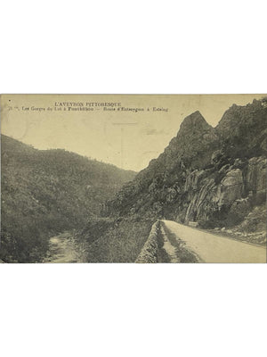 Fontbillou – Gorges du Lot, route d'Entraygues à Estaing – CPA Aveyron