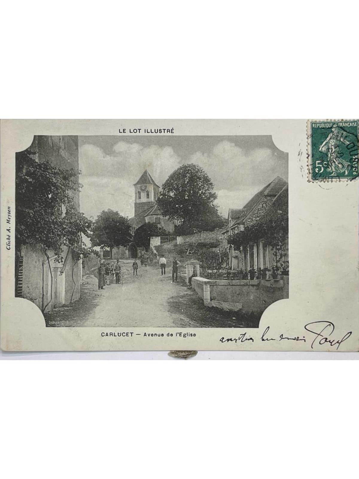 Recto de la carte postale