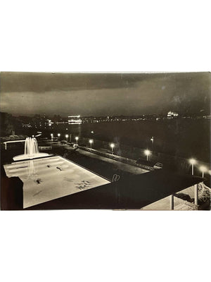 Palma de Majorque – La baie illuminée et piscine de nuit – CPSM n° 119