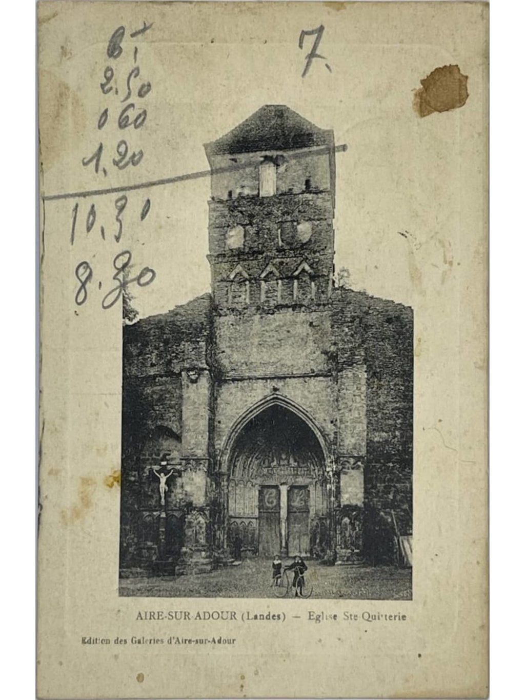 Recto de la carte postale
