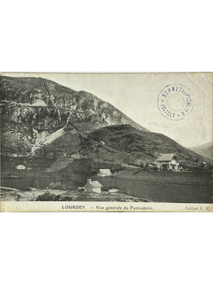 Lourdes – Funiculaire du Pic du Jer, vue générale – CPA Édition F. V.