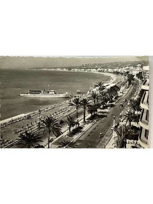 Nice – Promenade des Anglais, plage et bateau – CPSM n°81
