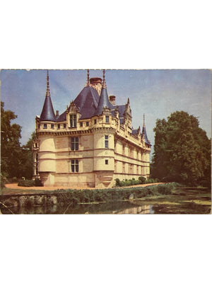 Carte postale – Azay-le-Rideau – Château – Carte publicitaire Pelletier, photo René-Jacques