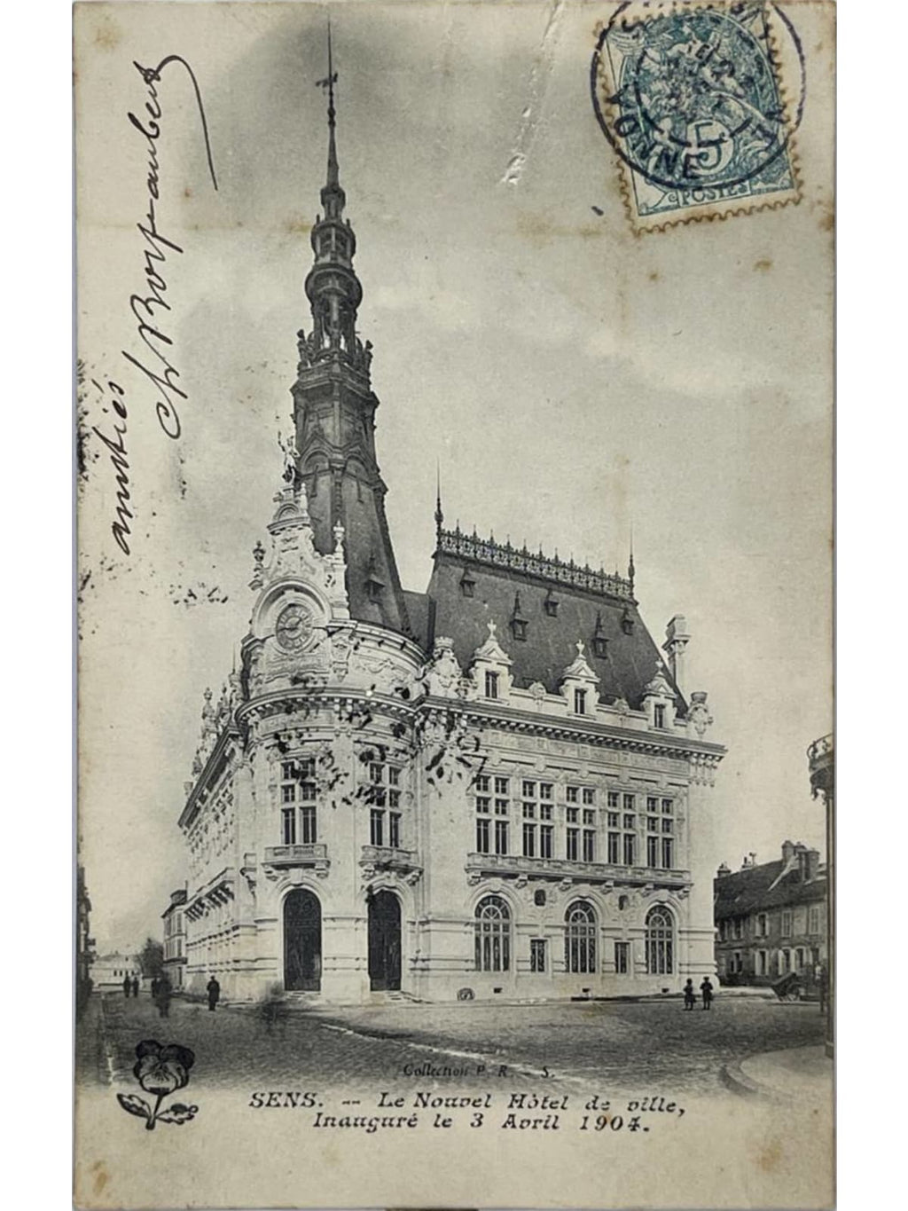Recto de la carte postale
