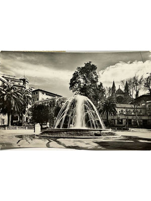Palma de Majorque – Plaza de la Reina, fontaine et cathédrale – CPSM 1957
