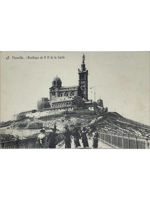 Marseille – Basilique Notre-Dame-de-la-Garde, vue animée – CPA n° 48