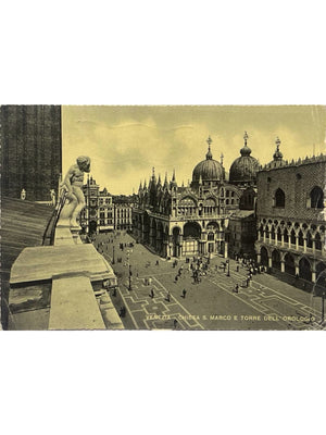 Venise – Basilique Saint-Marc et tour de l'Horloge – Carte postale ancienne