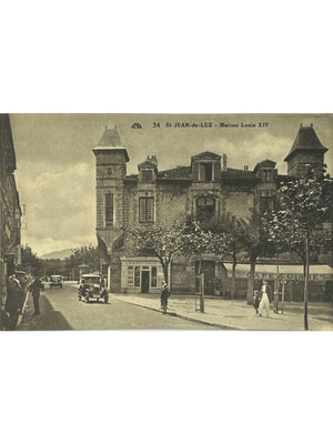 Saint-Jean-de-Luz – Maison Louis XIV, automobiles et Café Suisse – CPA n°34
