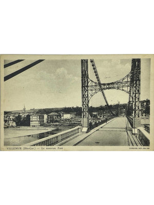Villemur-sur-Tarn – Le nouveau pont suspendu – CPA Combier
