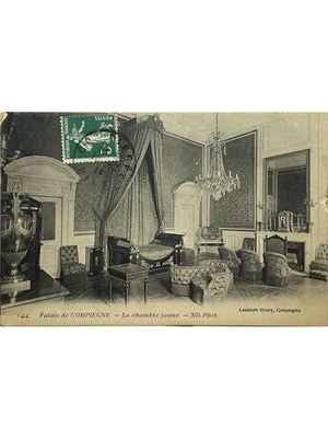 Compiègne – Palais, la chambre jaune – CPA ND Phot. n° 144