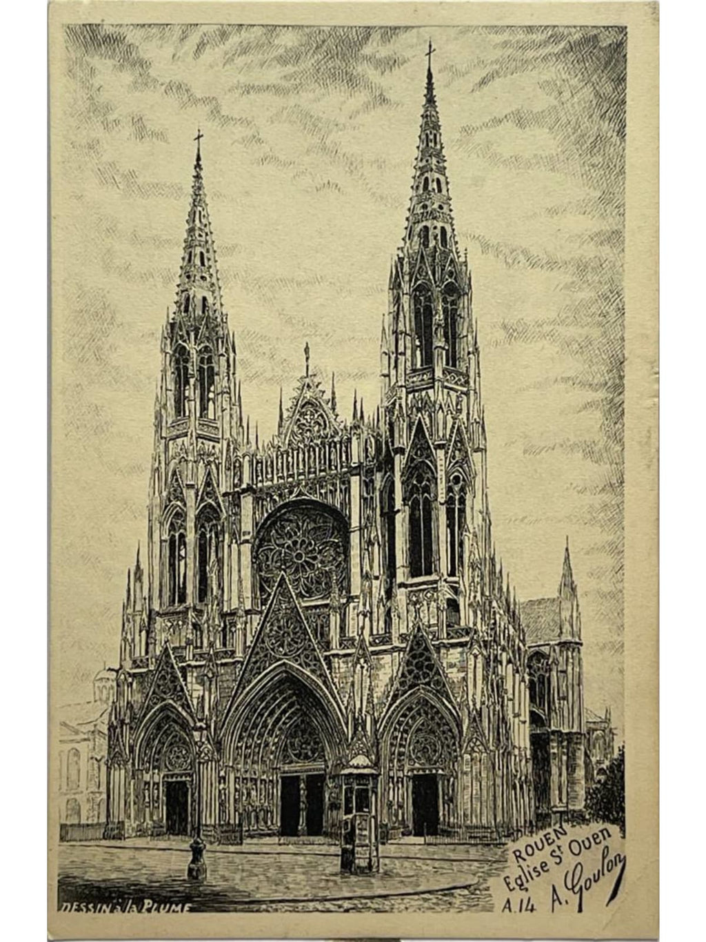 Recto de la carte postale