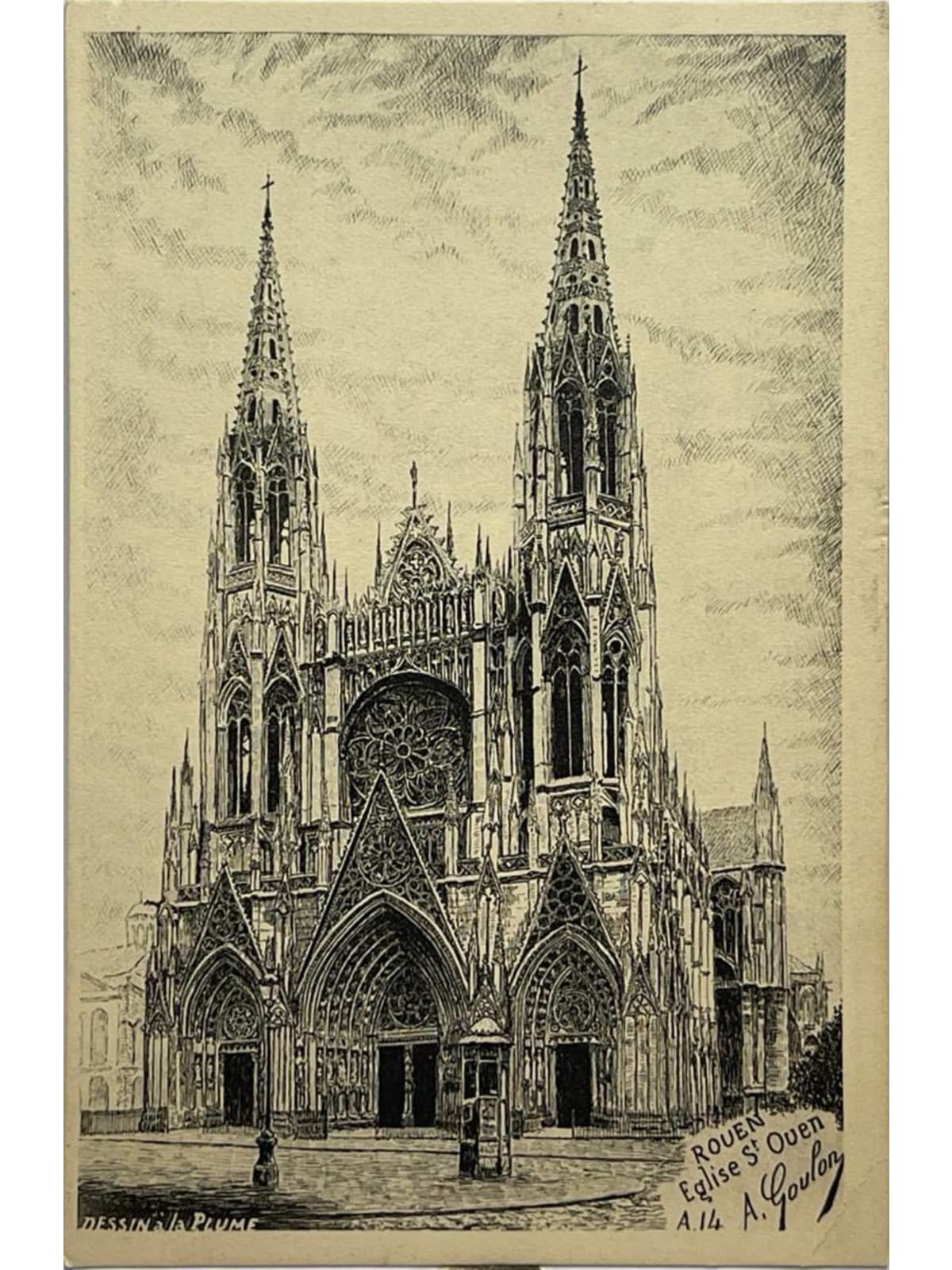 Recto de la carte postale