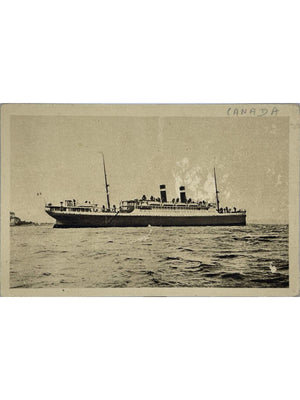 Carte postale – Paquebot Canada – Fabre Line – Carte photo vers 1936