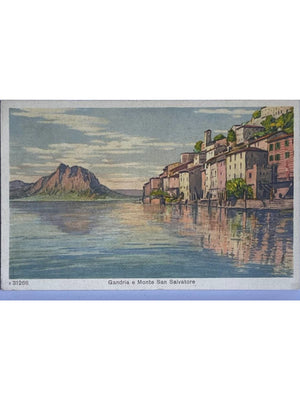 Gandria et Monte San Salvatore – Lac de Lugano, Suisse – CPA Photoglob n° 31266