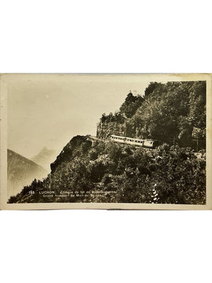 Luchon – Chemin de fer de Superbagnères au grand tournant de Mail-de-Soulan – CPA n° 165