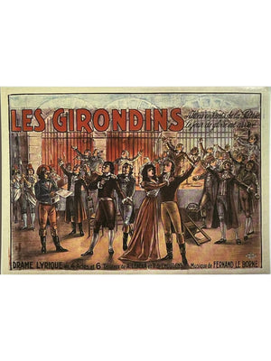 Les Girondins à Lyon – Affiche de 1905 – Bicentenaire de la Révolution française