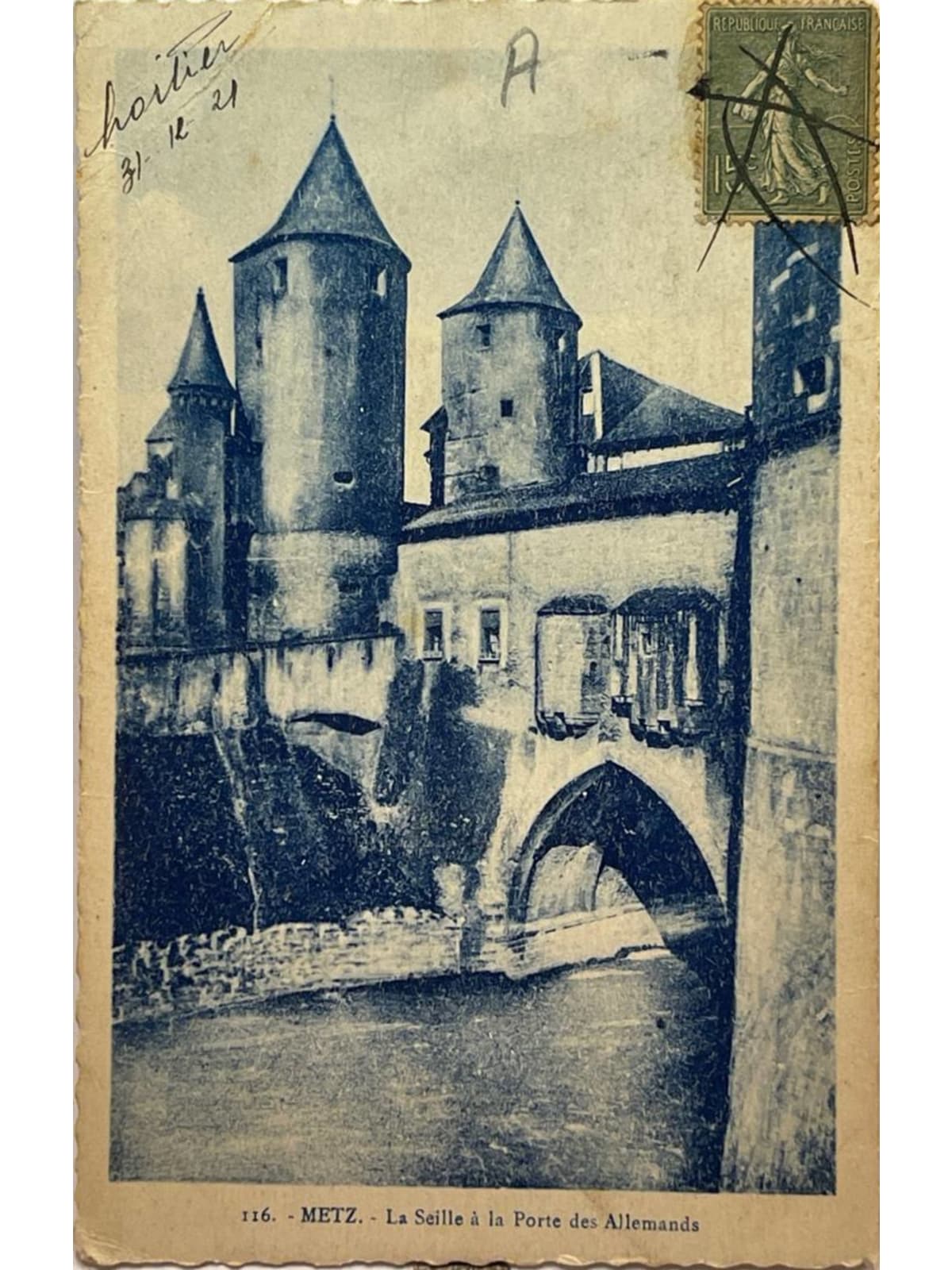 Recto de la carte postale