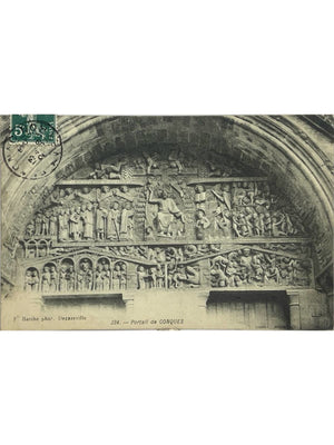 Conques (Aveyron) – Portail de l'abbatiale Sainte-Foy – CPA n°234