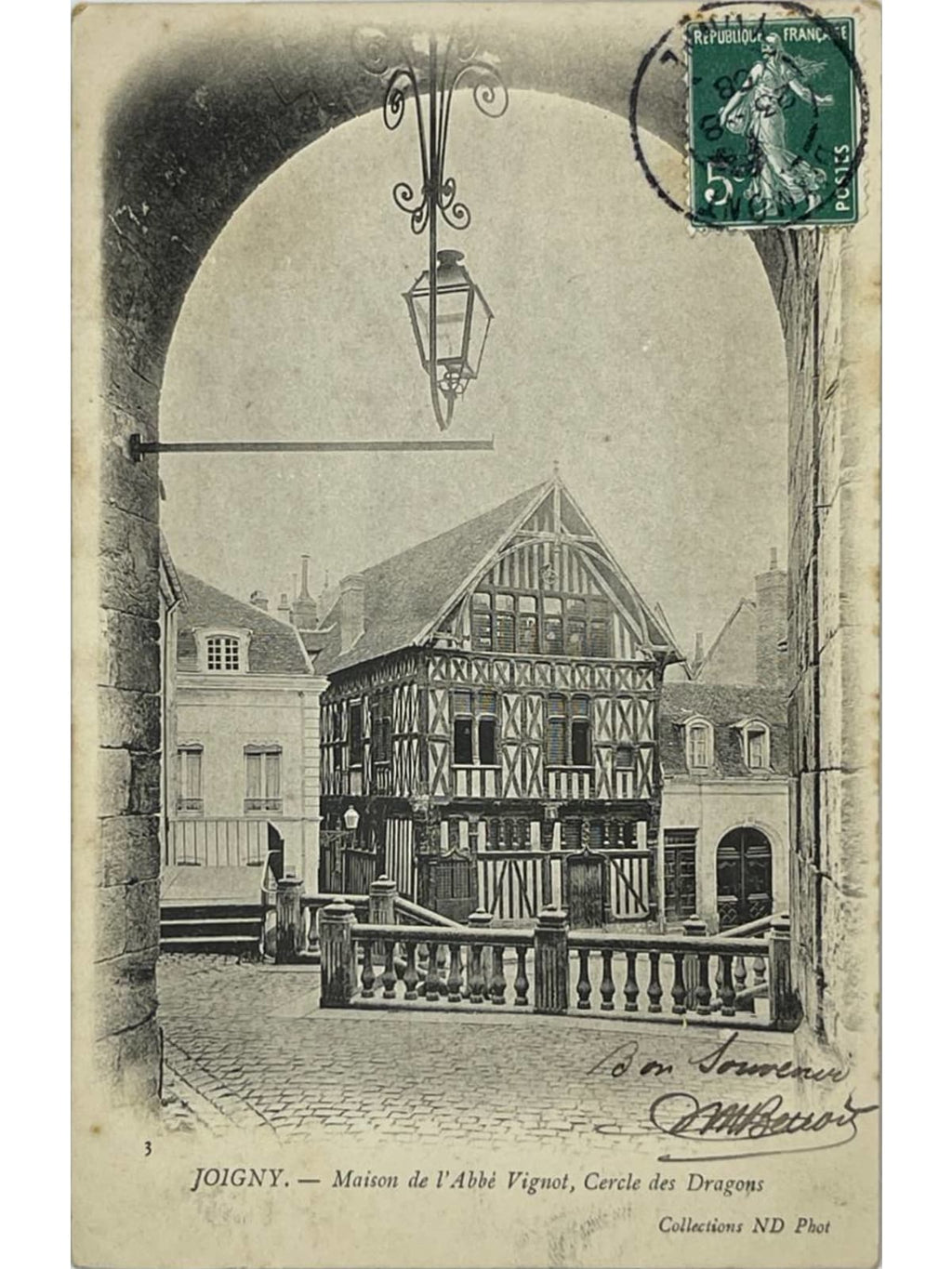 Recto de la carte postale