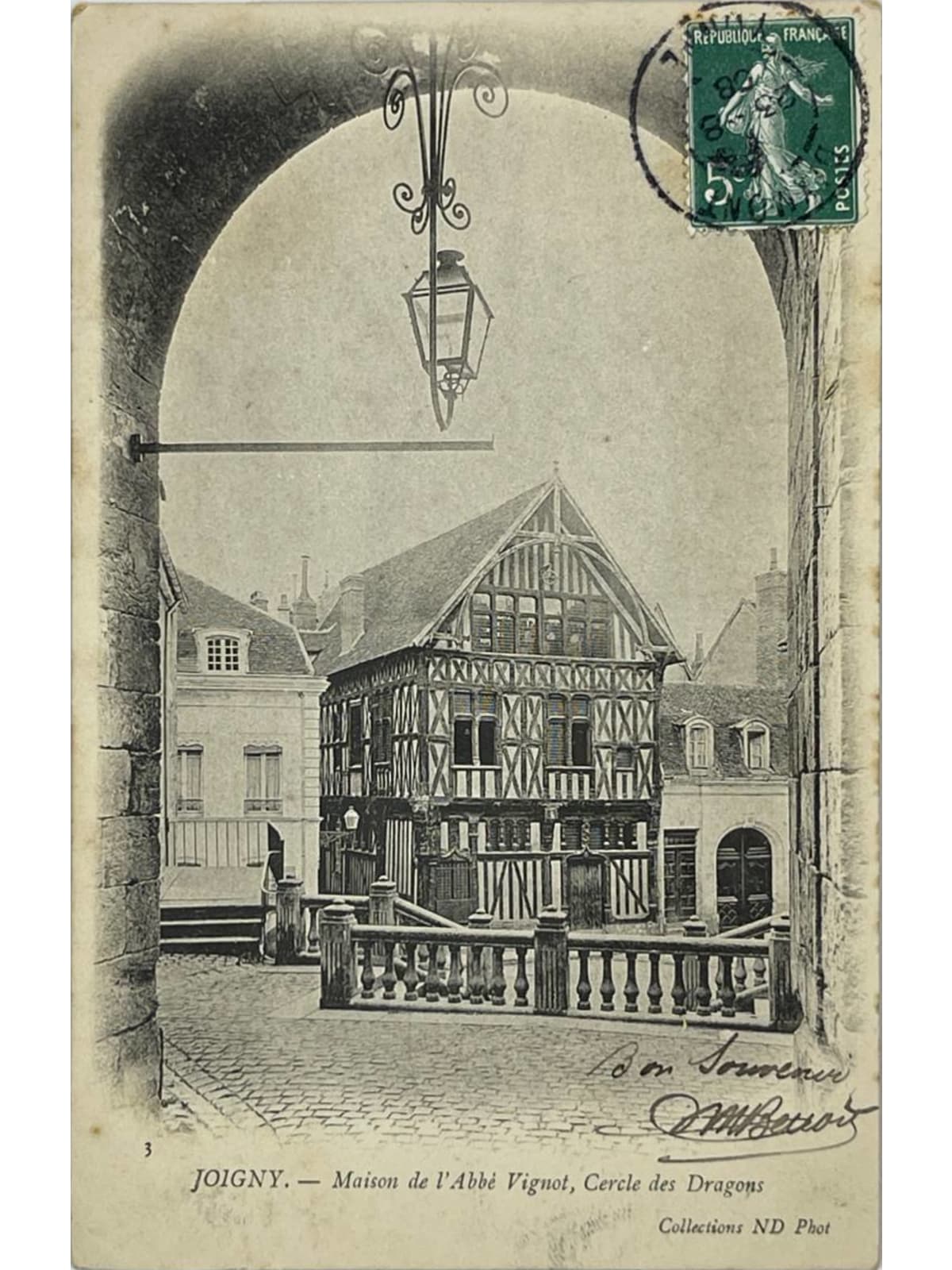Recto de la carte postale
