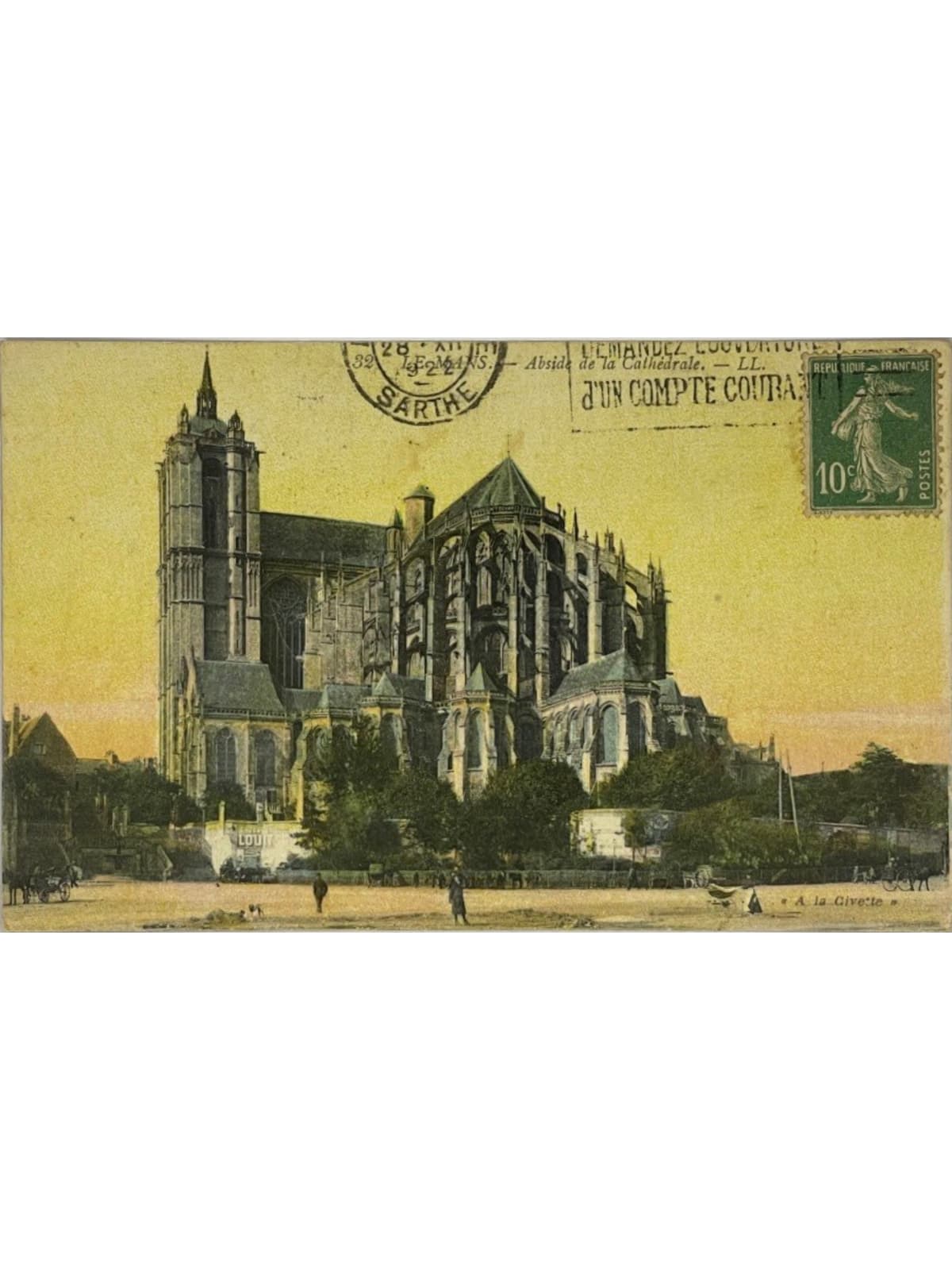 Recto de la carte postale