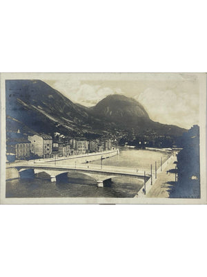 Grenoble – Vue sur l'Isère et le Saint-Eynard – LL – CPA années 1930