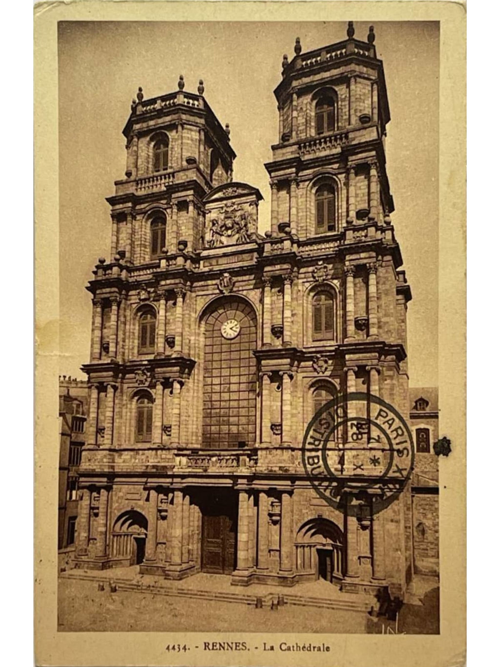 Recto de la carte postale