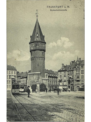Francfort-sur-le-Main – Bockenheimer Warte et tramways – CPA 1906