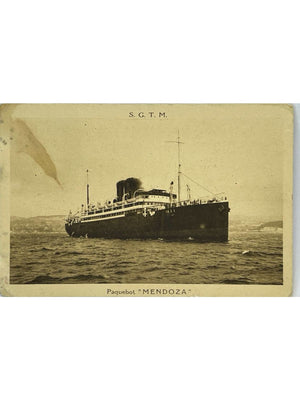 Paquebot Mendoza – S.G.T.M., ligne Marseille-Amérique du Sud – CPA années 1920