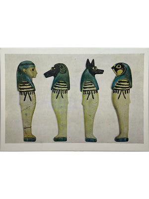Carte postale – British Museum – Les quatre fils d’Horus, Égypte ancienne