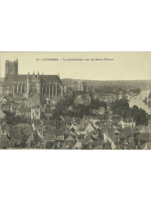 Auxerre (89) – Cathédrale Saint-Étienne vue de Saint-Pierre – CPA n°45
