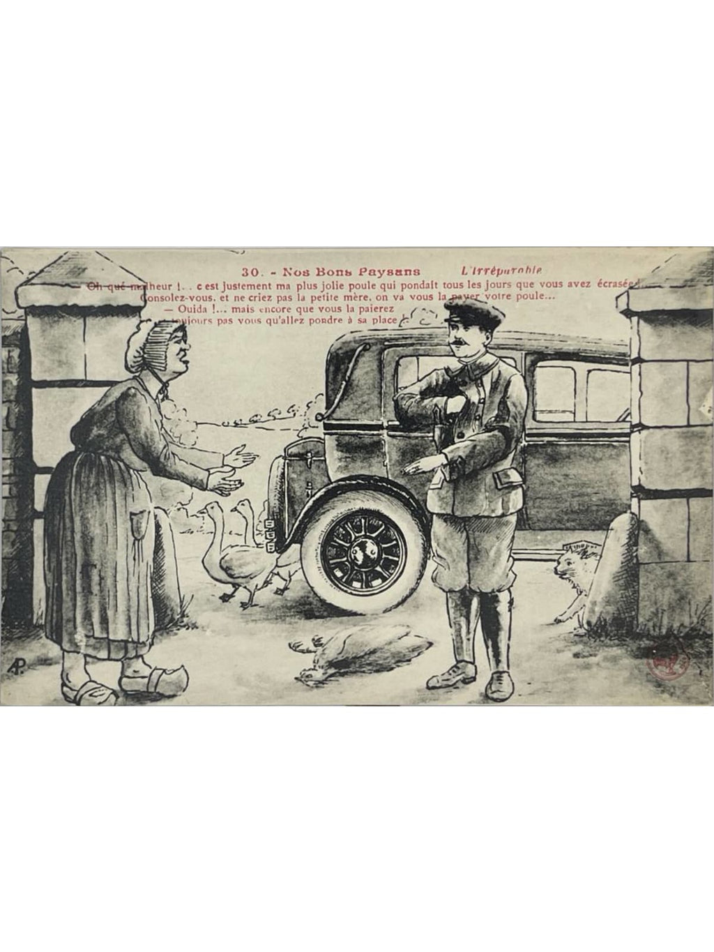Recto de la carte postale
