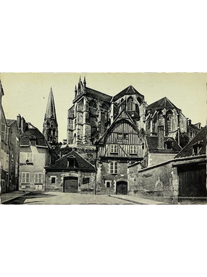 Auxerre – Église Saint-Germain et maison du XVIe siècle – CPSM ND.29