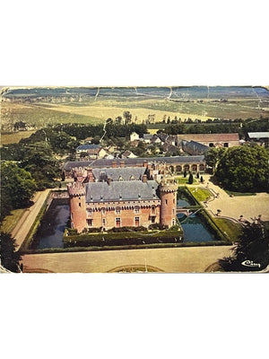 Villebon (Eure-et-Loir) – Vue aérienne du château – CPSM Combier