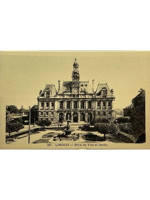 CPA Limoges – Hôtel de Ville et jardin – n° 341