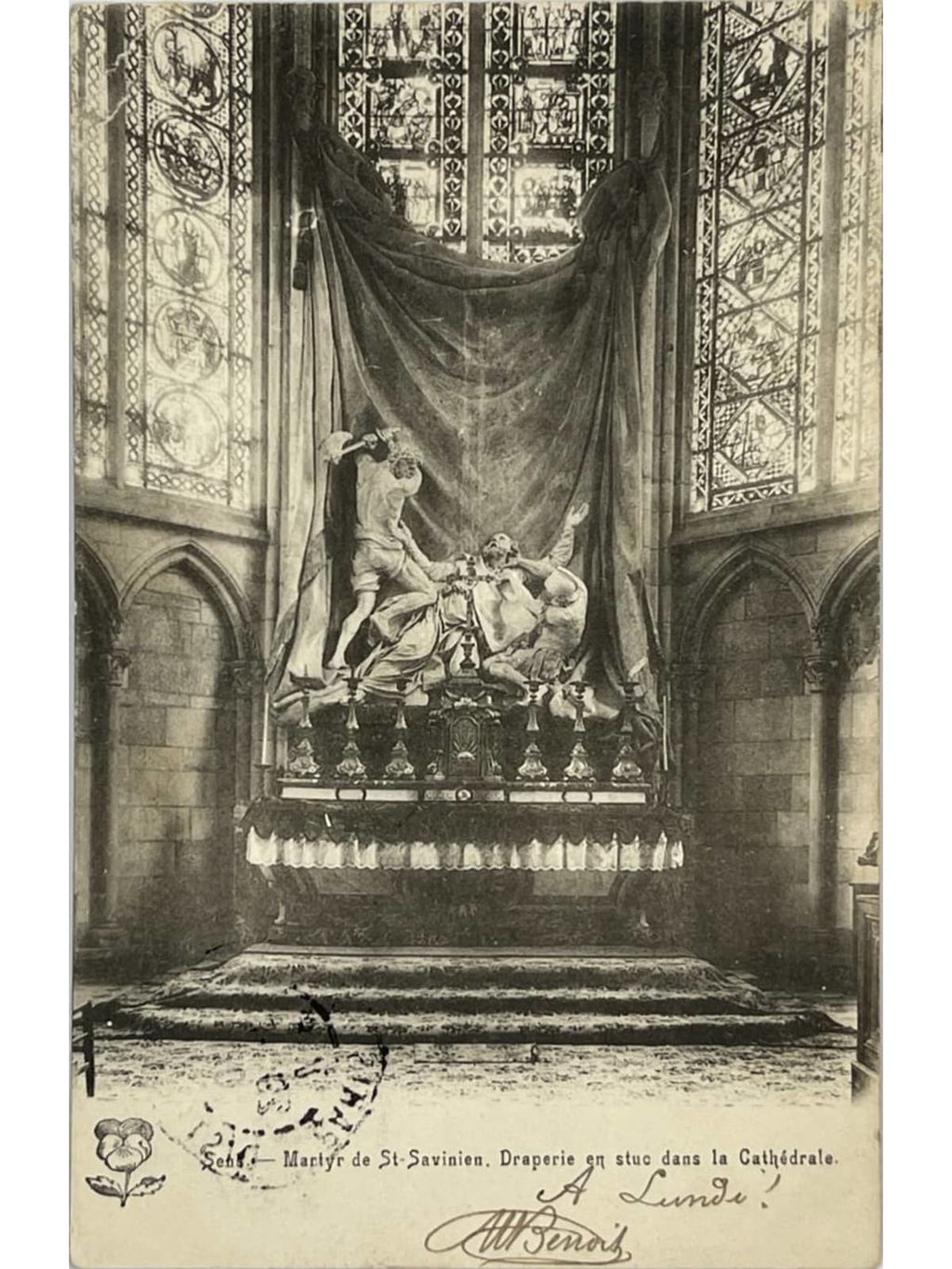 Recto de la carte postale