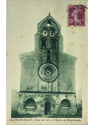 Montsaunès (Haute-Garonne) – L'église – CPA circulée en 1953