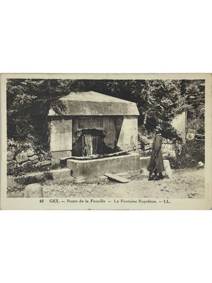Gex (Ain) – Route de la Faucille, Fontaine Napoléon – CPA n°40