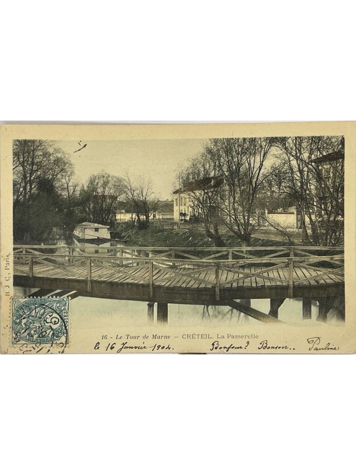 Recto de la carte postale