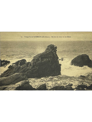 Quiberon – Rocher du Lion vu en chien – CPA n° 19