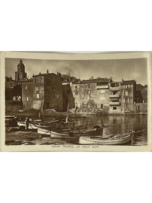 Saint-Tropez – Le vieux port et ses bateaux – CPA ancienne A. Tardy