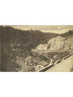 Vallée de la Dordogne – Ancienne route de La Bourboule au Mont-Dore – CPA 1922