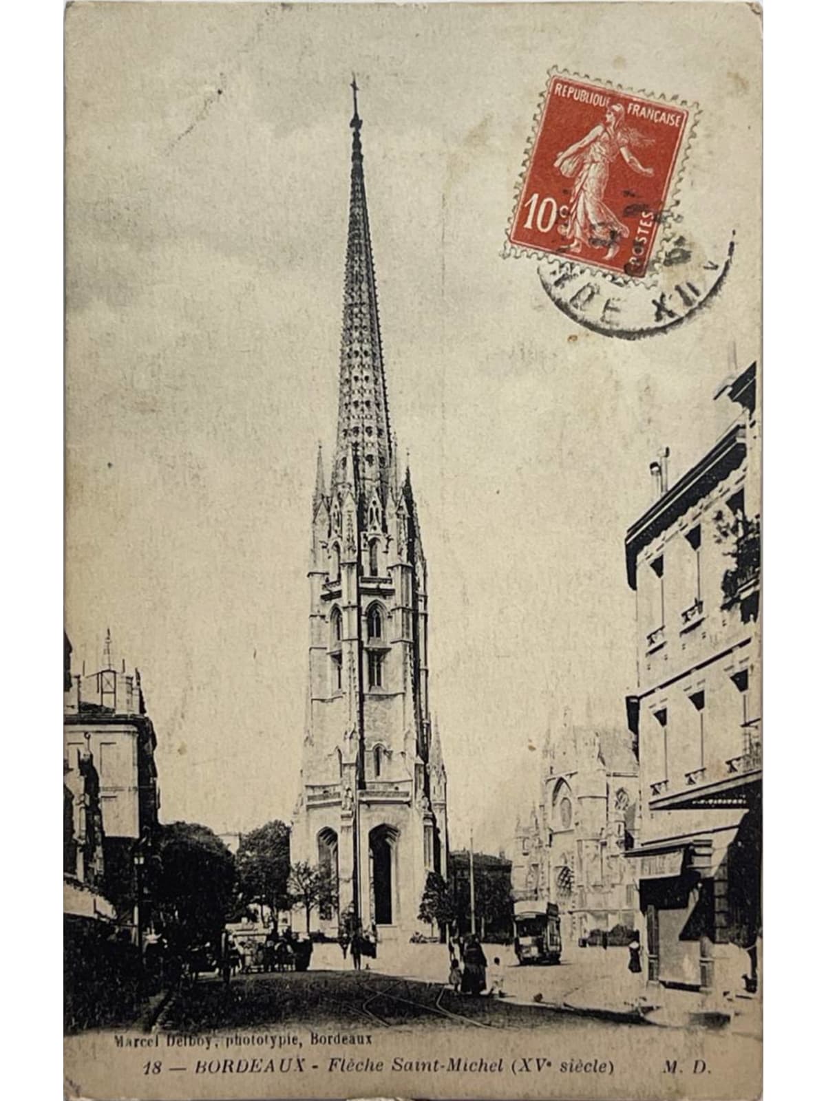 Recto de la carte postale