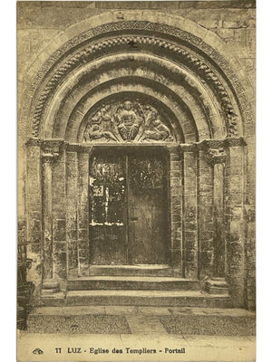 Luz-Saint-Sauveur – Église des Templiers, portail – CPA n°11