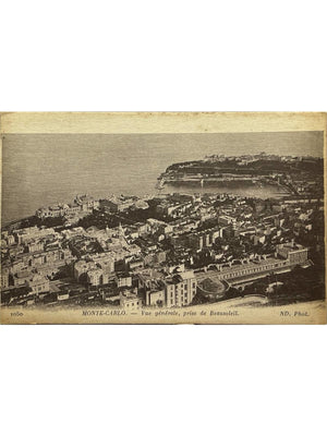 Monte-Carlo – Vue générale prise de Beausoleil – CPA ND Phot. n°1050