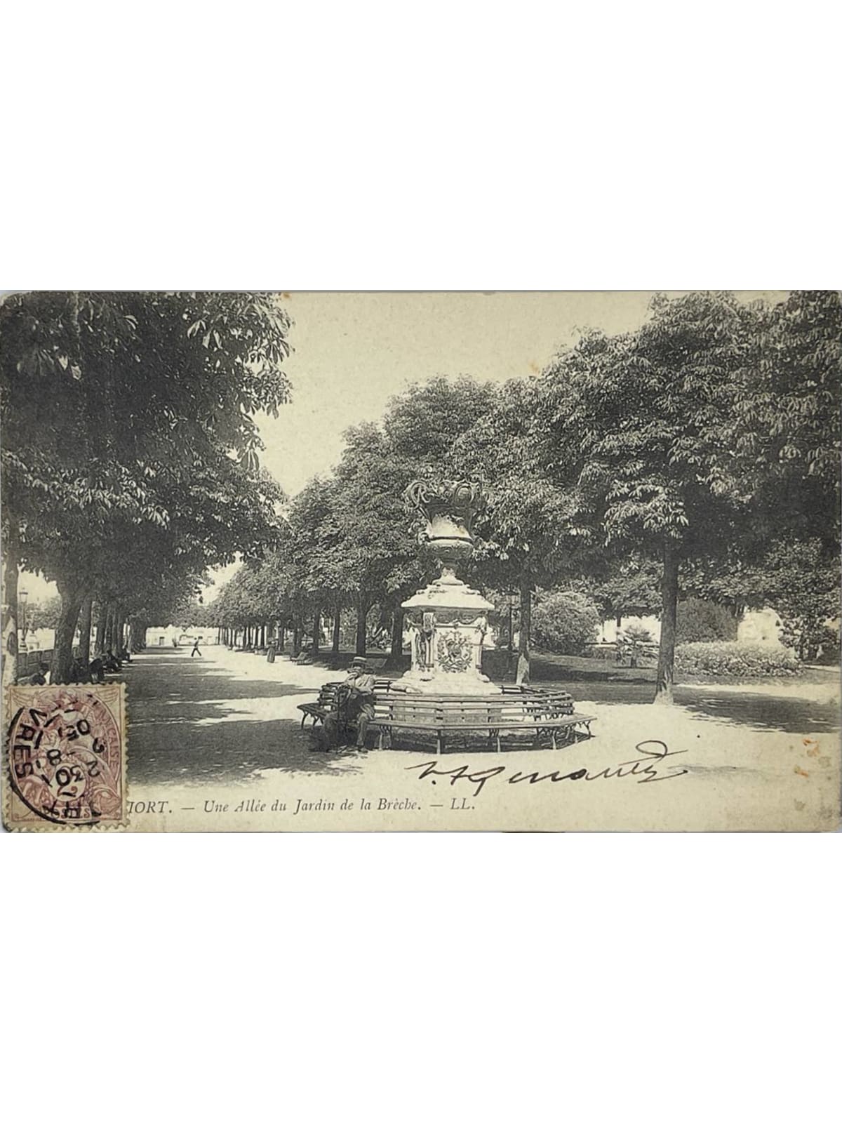 Recto de la carte postale