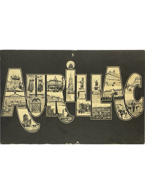 Aurillac – Composition multivue en lettres – CPA ancienne