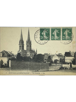 Douvres-la-Délivrande – Vue générale et basilique Notre-Dame – LL – CPA