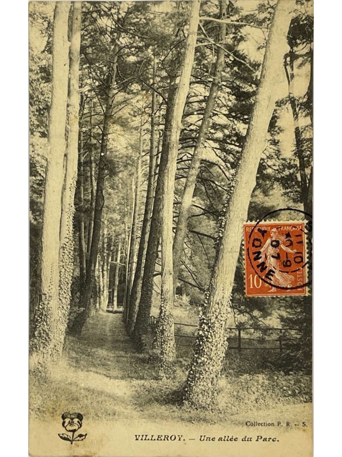 Recto de la carte postale