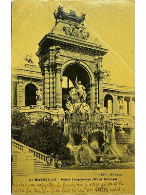 Marseille – Palais Longchamp, motif principal – CPA n° 177, 1906